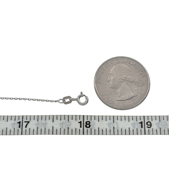 Vintage Italy CI Sterling Silver 925 1.0mm Cable Chain Necklace 18" - Picture 2 of 3